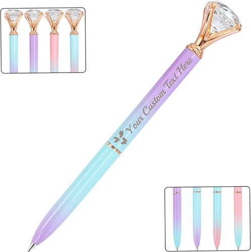 Miniatura 27 de STREADVE 12 bolígrafos personalizados con nombre, bolígrafo de diamante personalizado, grabado gratis, logotipo, texto, escritura suave, regalos