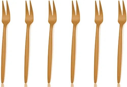 JASHII Tenedores de frutas para aperitivos, tenedores de postre, tenedores de ensalada, hermosos tenedores de acero inoxidable para fiestas, Tenedor