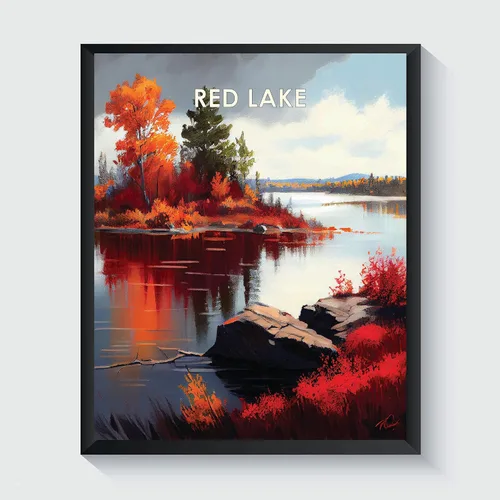 Miniatura 11 de Yellowstone Lake - Póster impreso artístico, ilustración, arte de pared, decoración de paisaje retro, paisaje, obra de arte para decoración de Lago