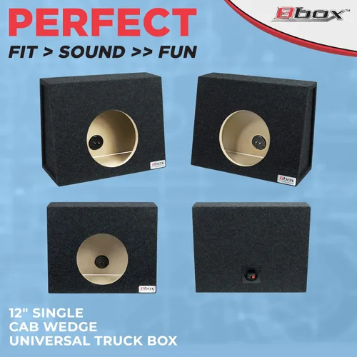 Miniatura 7 de Caja de subwoofer sellada individual de 12 pulgadas en forma de cuña de Atrend Bbox - Caja de subwoofer universal en forma de cuña para camiones