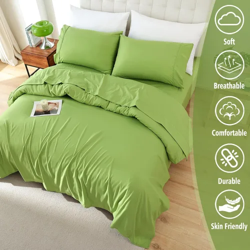 Miniatura 2 de Whitney Home Textile - Juego de sábanas tamaño King, sábanas de microfibra suaves de hotel tamaño King, bolsillo extra profundo, juegos de sábanas