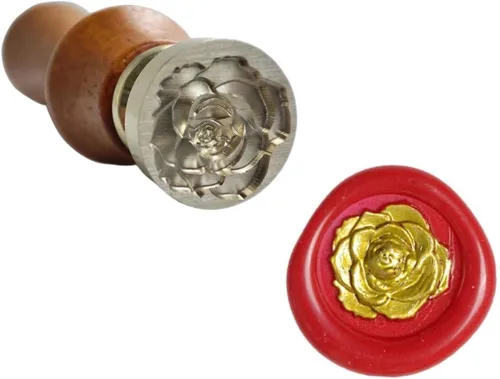 Miniatura 4 de Sello de cera de alivio 3D de tamaño mini de 0.591 in para invitación de boda, sellado de tarjetas, paquetes de vino, sellado de cartas, envoltura