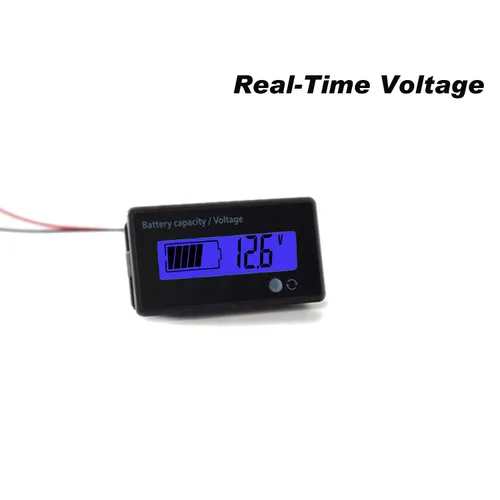 Miniatura 8 de Medidor de batería DC de 12V 24V 36V 48V 72V, indicador medidor monitor de voltaje de capacidad de la batería, probador de batería de ácido-plomo e