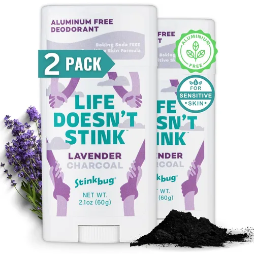 Miniatura 34 de Stinkbug Naturals - Desodorante orgánico sin aluminio con salvia ámbar, aceite de coco y carbón activado, sin parabenos, desodorante para piel