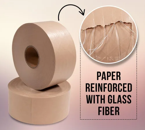Miniatura 5 de Mytee Products 8 rollos de cinta activada por agua de 2.75 pulgadas x 450 pies, cinta adhesiva reforzada para el paquete, papel kraft fuerte y poder