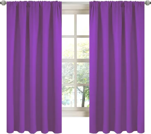 Miniatura 33 de LA PALMA Cortinas opacas con bolsillo para cortinero para sala de estar, bloqueo de luz, aislamiento térmico, reducción de ruido, cortinas