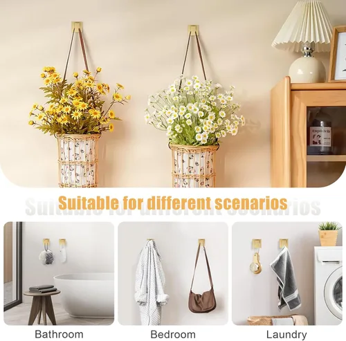 Miniatura 4 de TURS Juego de accesorios de baño de 5 piezas de acero inoxidable cepillado dorado para toallero, montaje en pared, Q7LSJ-P5 Oro cepillado