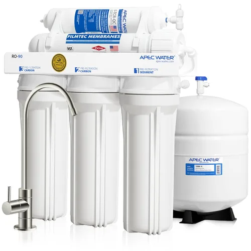 Miniatura 13 de APEC Water Systems RO-PUMP-120V Sistema de filtración de agua potable de ósmosis inversa ultra seguro de nivel superior con bomba de refuerzo