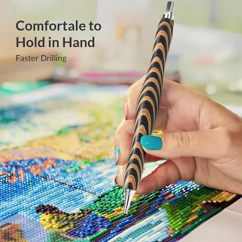 Miniatura 2 de CATEARED Bolígrafo deslumbrante con puntas de metal, accesorios de pintura de diamante, diseño ergonómico, accesorios de bolígrafo de arte