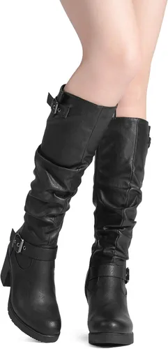 Miniatura 2 de Dream Pairs - Botas a la rodilla de tacón grueso para mujer