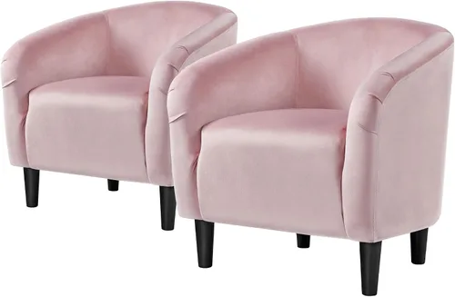 Miniatura 27 de Topeakmart Silla de barril, silla de acento de sherpa suave, silla auxiliar de club, estilo moderno, asiento profundo, sillón de barril para sala
