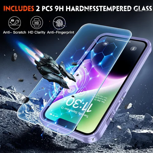 Miniatura 5 de Redpepper Funda magnética para iPhone 13 [compatible con MagSafe] [protector de pantalla de vidrio] [protección contra caídas de grado militar]