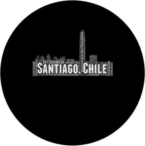 Miniatura 3 de Santiago Chile Palabra Nube Arte Horizonte Paisaje urbano PopSockets intercambiables PopGrip