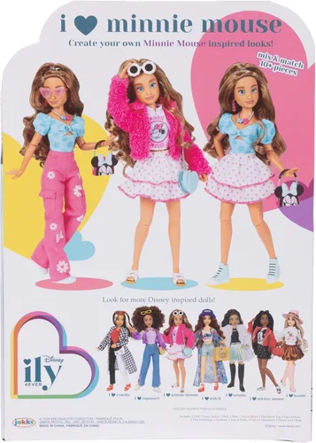 Miniatura 7 de Disney ily 4EVER Muñecas Minnie de 11.5 pulgadas de alto con 13 puntos de articulación, dos trajes completos para mezclar y combinar y anillo