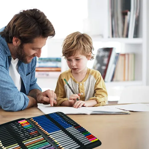 Miniatura 7 de H & B Juego de 72 piezas de suministros de dibujo y boceto, kit de arte incluye lápices de dibujo y de colores para adultos, artistas y niños.