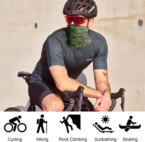 Miniatura 4 de 3 Pack Summer Neck Gaiter Ice Silk Cooling Sun UV Protection Face Cover Scarf Outdoor Headwear Balaclava for Men Women