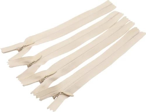 Miniatura 27 de Leekayer Cremallera invisible de 14 pulgadas para costura artesanal, bolsa de vestir 3# beige gris 14.0 in, cremallera oculta de nailon para Beige