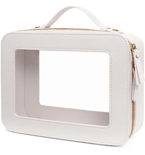 LETGO Bolsas de Maquillaje Transparentes, Bolsa de Aseo Aprobada por la TSA con Cierre, Organizador de Maquillaje Transparente de Gran Capacidad