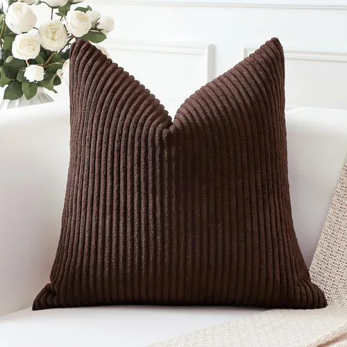 Miniatura 144 de Artscope Fundas de Almohada de Pana a Rayas Acogedoras Súper Suaves Decorativas Cuadradas Fundas de Cojín para Sofá Sillón Dormitorio Decoración