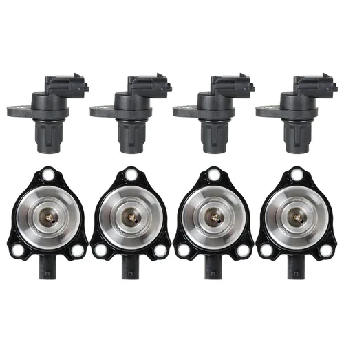 Silscvtt 4 sensores de posición del árbol de levas y kit de imanes ajustadores A2720510177 2720510177 reemplazo para Mercedes-Benz 2006-2011