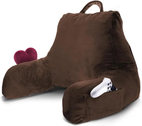 Miniatura 30 de Nestl Almohada de lectura para niños y adolescentes con espuma viscoelástica triturada, almohadas de respaldo para leer, ver y jugar, uso