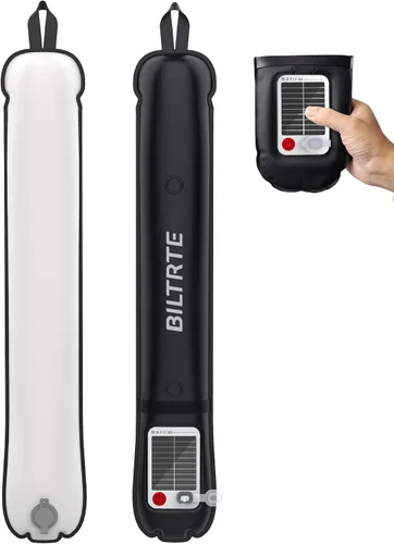 Miniatura 11 de Luces solares para campamento recargables, 4 modos de iluminación, lámpara inflable impermeable IP66 para senderismo, mochileros, supervivencia