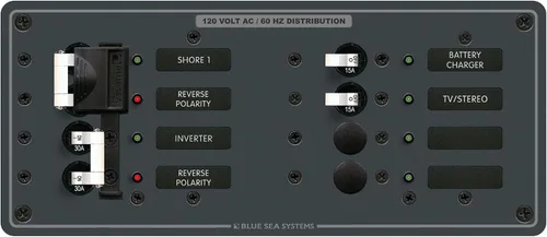Blue Sea Systems 8499 AC 2 fuentes + 4 posiciones