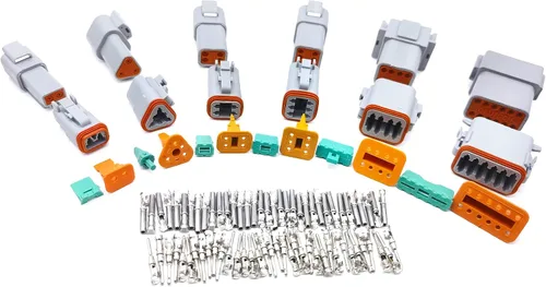 Miniatura 18 de 5 Sets 2Pin DT Conector kit impermeable sellado enchufe eléctrico carcasa Cable Dt Conector 22-16AWG DT04-2P DT06-2S (negro)