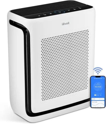 LEVOIT Purificadores de aire para el hogar, habitación grande de hasta 1875 pies cuadrados, con prefiltro lavable, verificación AHAM, monitor de