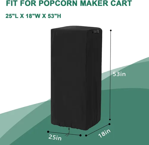 Miniatura 2 de Cubierta impermeable para carrito de palomitas de maíz, cubierta resistente para máquina de palomitas de maíz 420D, compatible con Nostalgia, 25