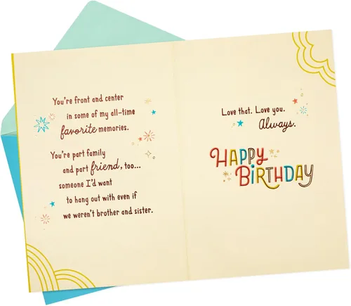 Miniatura 2 de Hallmark Tarjeta de cumpleaños para hermano de hermana (Cheers to You)