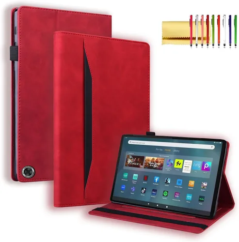 Miniatura 9 de Funda tipo folio para Amazon Fire Max 11 2023 (13ª generación), piel sintética, soporte multiángulo, carcasa trasera de poliuretano termoplástico