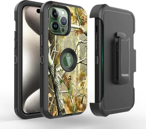 Miniatura 14 de 14 Pro Max - Funda protectora híbrida a prueba de golpes, diseño de doble capa, cubierta dura compatible con iPhone 14 Pro Max (negro y negro)