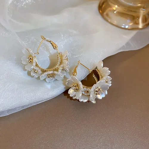 Miniatura 7 de Aretes para mujer, 1 par de aretes de aro geométricos brillantes con incrustaciones de diamantes de imitación a juego, aretes de círculo de empalme