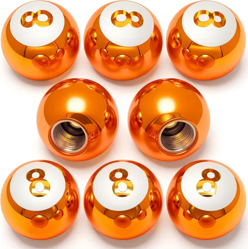 Miniatura 17 de 4 piezas tapas de vástago de válvula de neumático estilo bola 8, cubiertas universales de vástago de válvula de neumático con núcleo de cobre a
