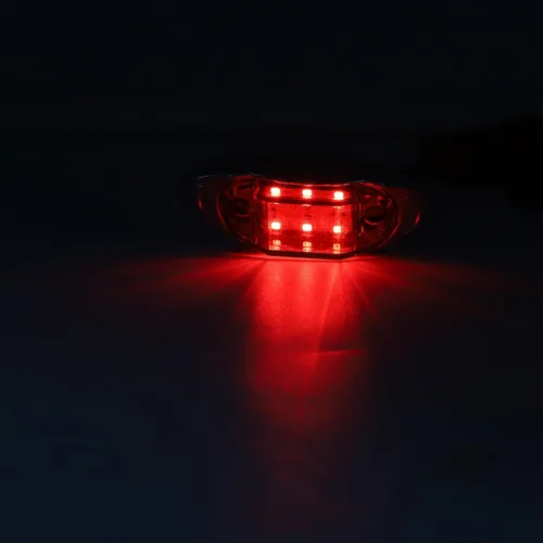 Miniatura 2 de Luz LED de marcador de remolque lateral de camión, 6 LED, lámpara de marcador de liquidación para camiones resistentes, remolques, caravanas, Rojo