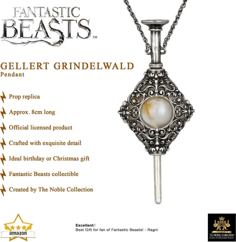 Miniatura 2 de The Noble Collection Colgante de Animales Fantásticos Gellert Grindelwald