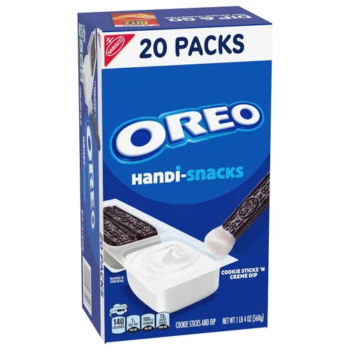 Miniatura 12 de Handi-Snacks OREO - Paquetes de bocadillos para salsa de galletas y creme, 20 paquetes de aperitivos
