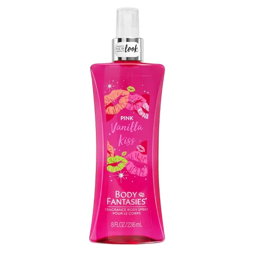 BODY FANTASIES Signature - Fragancia corporal en aerosol, Pink Vanilla Kiss Fantasy, 8 onzas líquidas