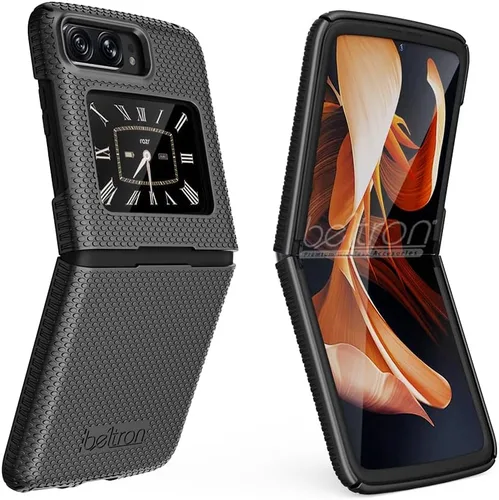 BELTRON Funda para Motorola RAZR 5G 2022, carcasa rígida a presión para Moto RAZR 3 5G Flip Phone (3ª generación) XT2251-1 (negro)