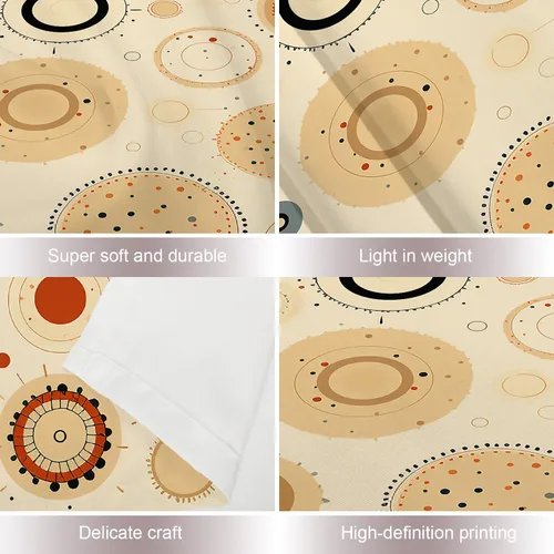 Miniatura 4 de Shrahala Circles Tapestry, Abstract Art With Various Circles Wall Hanging Hd Print Polyester Backdrop For Dorm Room Bedroom 30 X 40 In