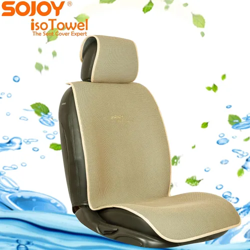 Miniatura 2 de Sojoy IsoTowel Funda de asiento de automóvil, protector de asiento de microfibra con base antideslizante de secado rápido, protector de asiento