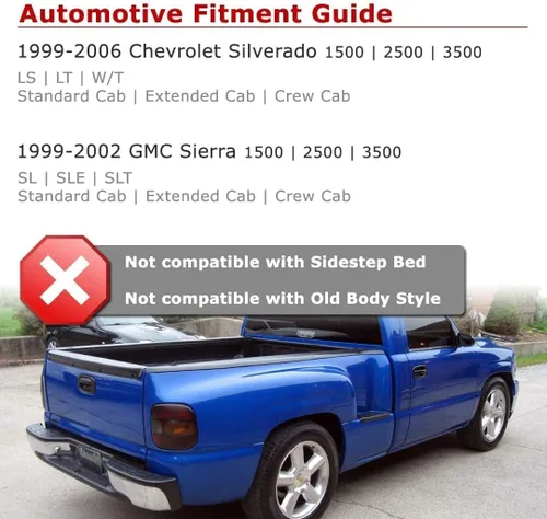 Miniatura 4 de Winjet Compatible con [1999 2000 2001 2002 2003 2004 2005 2006 Chevrolet Silverado] [1999-2003 GMC Sierra] Luces traseras Carcasa cromada/lente