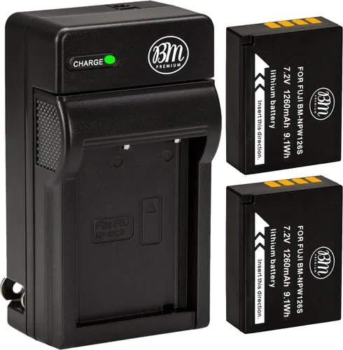 BM 2 NP-W126S Baterías y cargador para Fujifilm FinePix X Half, X-E5 X-100F X-100V X100 VI X-S10 X-A7 X-H1 X-T2 X-T3 X-T10 X-T20 X-T30 X-T30 II