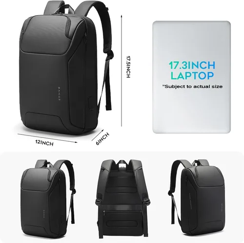 Miniatura 3 de FUTURE AESTHEICS Mochila de portátil de negocios para hombres y mujeres, mochila de viaje inteligente de 15.6 pulgadas, resistente al agua, mochila
