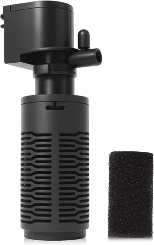 Filtro de acuario para tanque de 5 a 10 galones - Bomba de filtro sumergible ultra silenciosa, 4 W de eficiencia energética, flujo ajustable, fácil