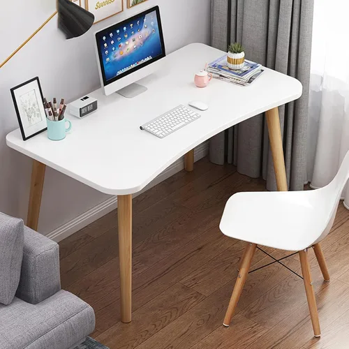 Miniatura 5 de Escritorio de computadora de 27 pulgadas, diseño ergonómico moderno, escritorio de oficina, mesa de computadora, placa gruesa, escritorio