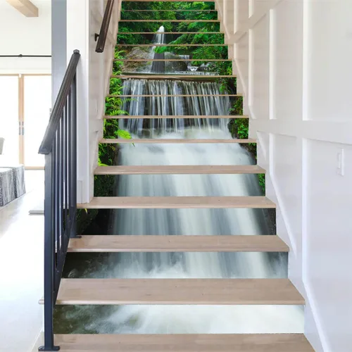 Miniatura 19 de artfanke - 13 adhesivos de vinilo 3D de otoño con bosque de arces para pelar y pegar en escaleras - adhesivos autoadhesivos para escaleras - a560