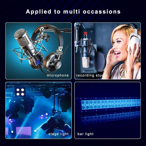 Miniatura 6 de 25 pies de cable de micrófono XLR 2Pack - 3 pines macho a hembra bañados en oro, compatible con micrófonos, sistemas de altavoces, iluminación