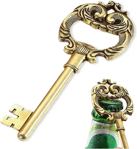 Abridor de Botellas con Llave Vintage para Bar, Estilo Antiguo, Abridores de Cerveza y Vino, Diseño Tradicional y Fresco para Festivales y Cenas,